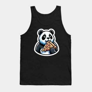 panda eat slice pizza Tank Top